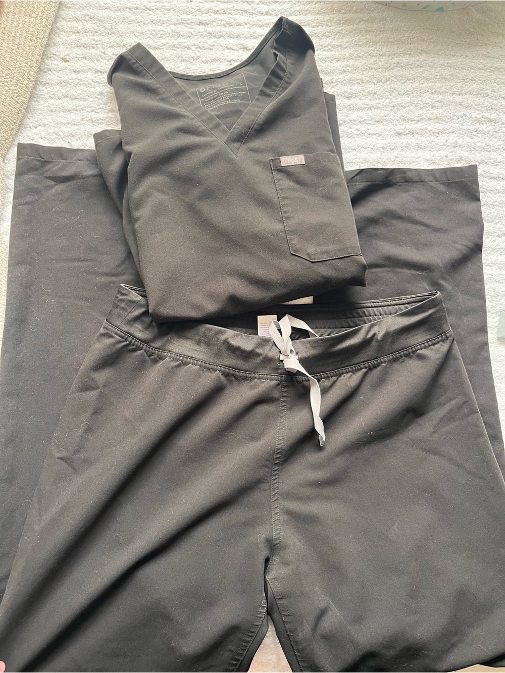 Figs Black Women's Drawstring Jogger Scrub Pants
